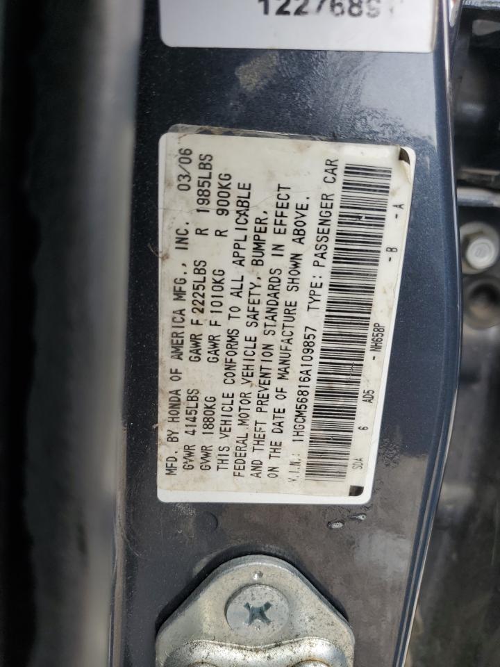 1HGCM56816A109857 2006 Honda Accord Ex