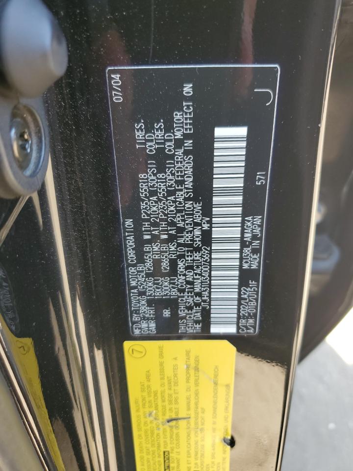 JTJHA31U340073692 2004 Lexus Rx 330