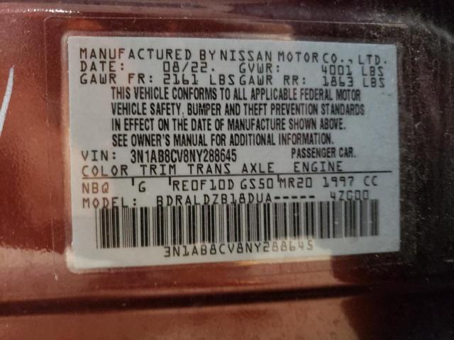 2022 Nissan Sentra Sv VIN: 3N1AB8CV8NY288645 Lot: 60820144