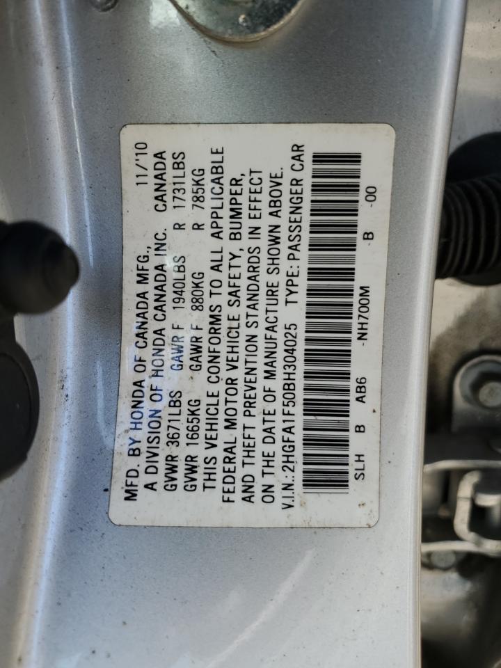 2HGFA1F50BH304025 2011 Honda Civic Lx