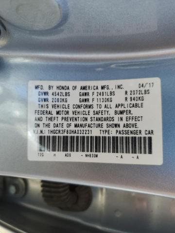 2017 HONDA ACCORD EXL - 1HGCR3F80HA032231