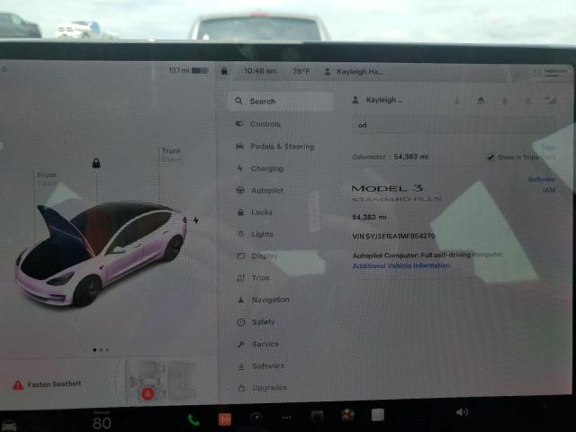 2021 Tesla Model 3 VIN: 5YJ3E1EA1MF854279 Lot: 58523664