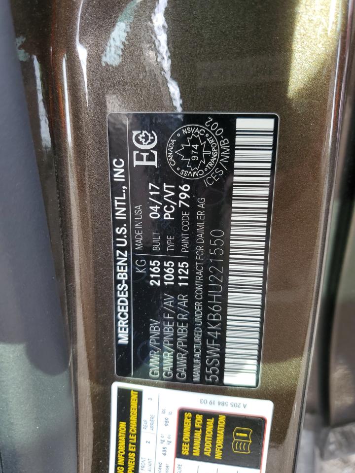 55SWF4KB6HU221550 2017 Mercedes-Benz C 300 4Matic