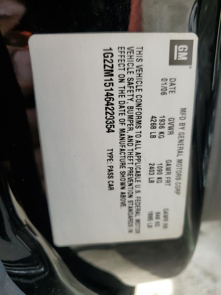 1G2ZM151464229354 2006 Pontiac G6 Gtp