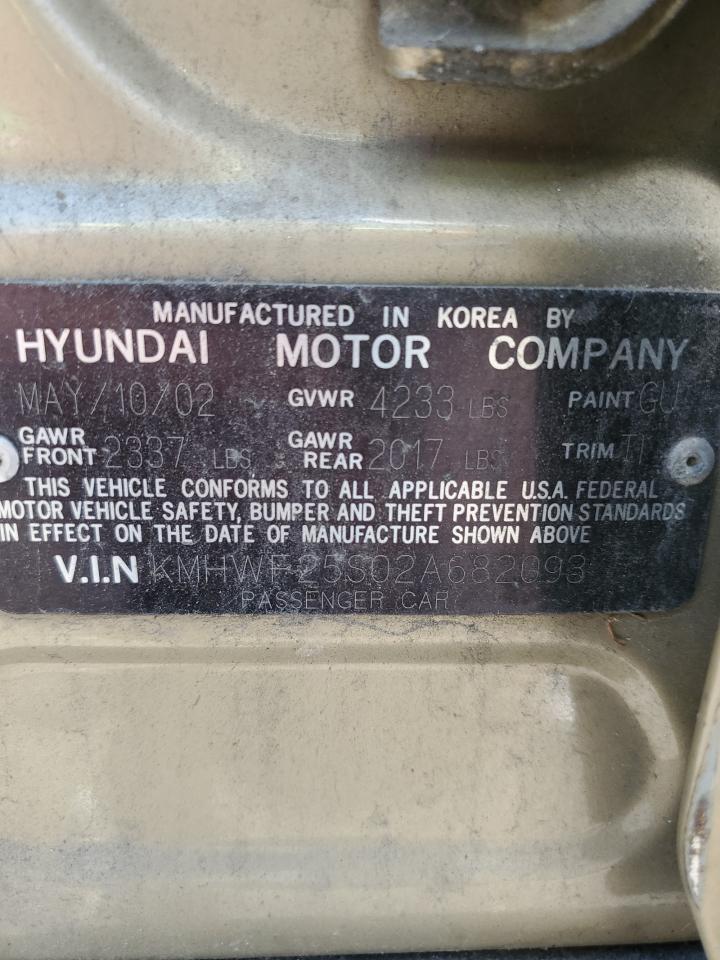 KMHWF25S02A682093 2002 Hyundai Sonata Gl