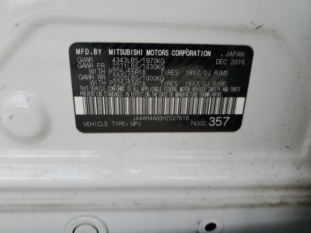 2017 Mitsubishi Outlander Sport Sel VIN: JA4AR4AW3HZ027618 Lot: 59499344