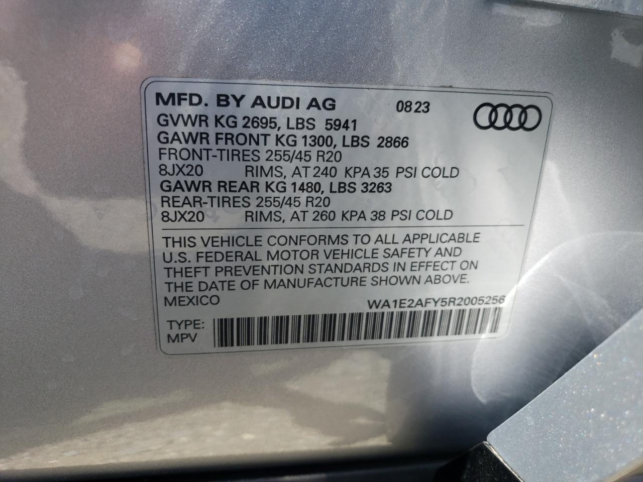 WA1E2AFY5R2005256 2024 Audi Q5 E Premium Plus 55