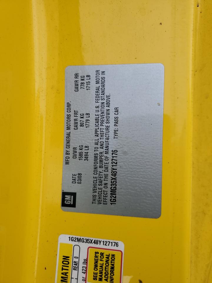 1G2MG35X48Y127176 2008 Pontiac Solstice Gxp