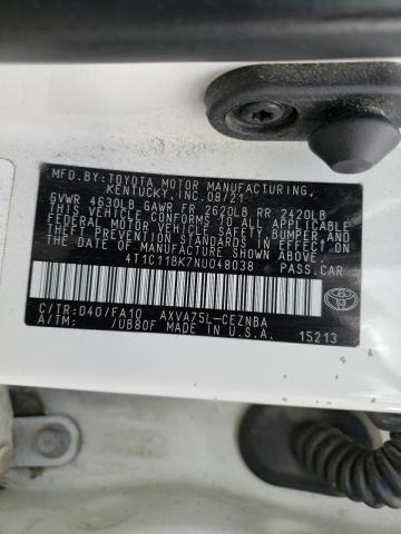2022 TOYOTA CAMRY LE - 4T1C11BK7NU048038