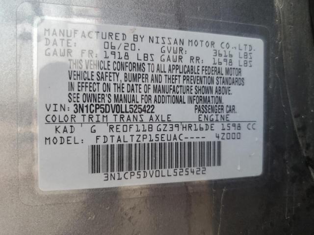 2020 Nissan Kicks Sr VIN: 3N1CP5DV0LL525422 Lot: 58619524