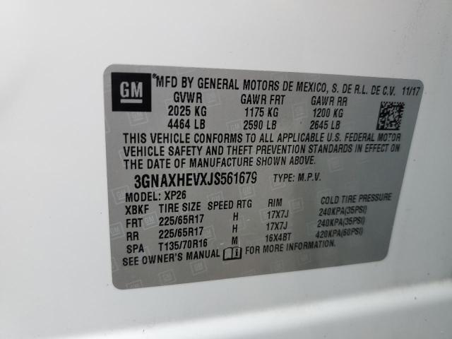 2018 Chevrolet Equinox Ls VIN: 3GNAXHEVXJS561679 Lot: 59544064