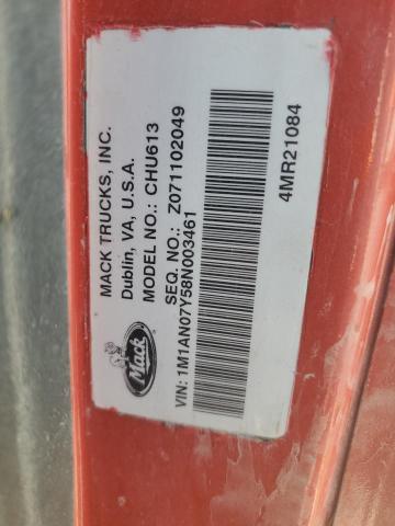 2008 MACK 600 CHU600 #3308343048