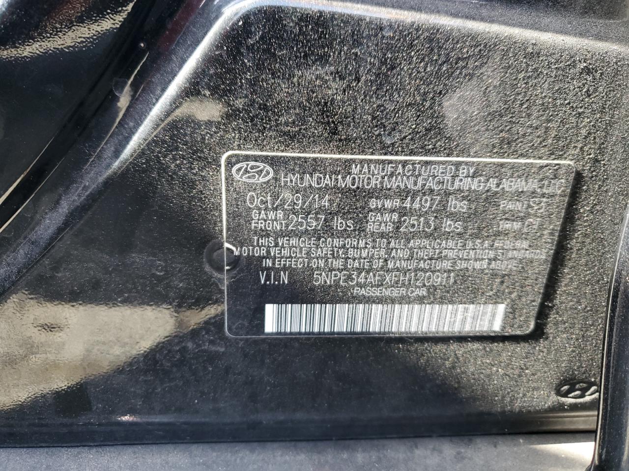 5NPE34AFXFH120911 2015 Hyundai Sonata Sport