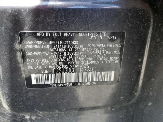 2014 Subaru Forester 2.0Xt Premium VIN: JF2SJGDC8EH472461 Lot: 57701414