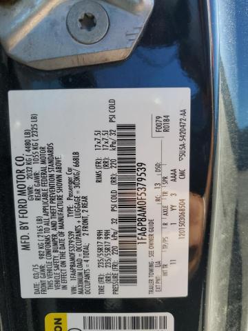 2015 Ford Mustang VIN: 1FA6P8AM0F5379539 Lot: 57602204