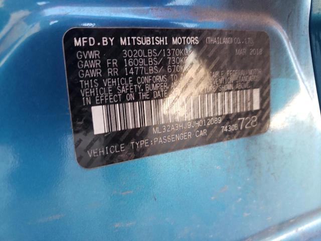 2018 Mitsubishi Mirage Es VIN: ML32A3HJ9JH012089 Lot: 57922814