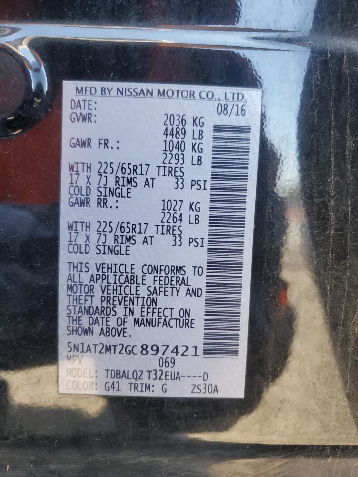 5N1AT2MT2GC897421 2016 Nissan Rogue S