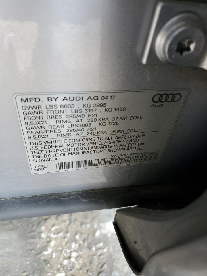 WA1VABF77HD054400 2017 Audi Q7 Prestige