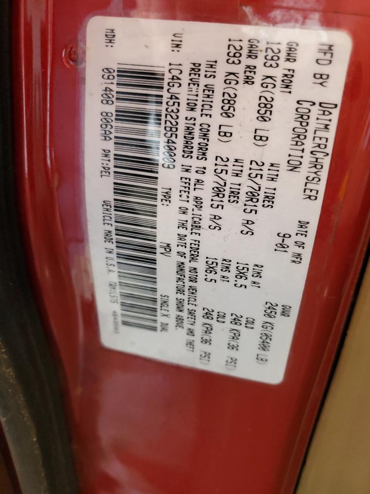 1C4GJ45322B540009 2002 Chrysler Voyager Lx