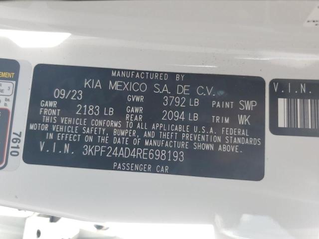 3KPF24AD4RE698193 2024 KIA FORTE - Image 12