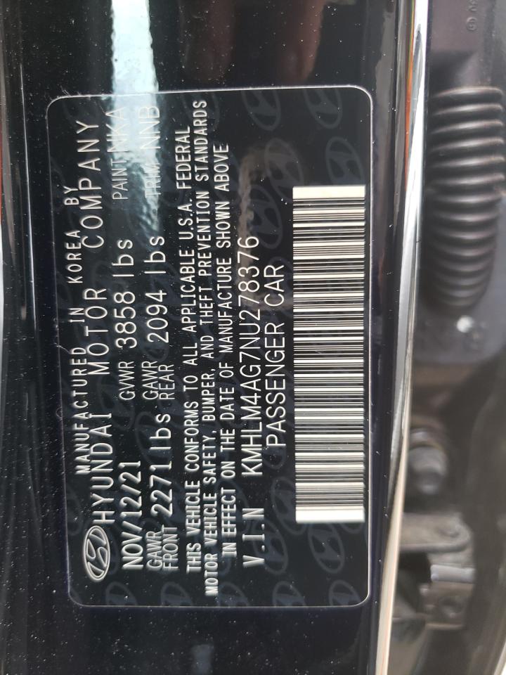 KMHLM4AG7NU278376 2022 Hyundai Elantra Sel