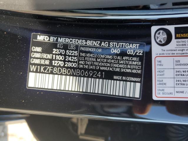 2022 MERCEDES-BENZ E 350 - W1KZF8DB0NB069241