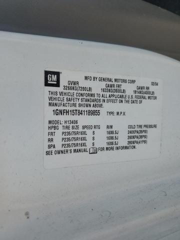 2004 Chevrolet Express G1500 VIN: 1GNFH15T841189855 Lot: 59924344