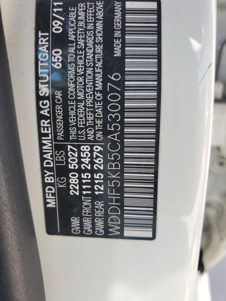 WDDHF5KB5CA530076 2012 Mercedes-Benz E 350