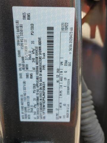 2018 Ford F150 Supercrew VIN: 1FTEW1EP5JKF55631 Lot: 59160404