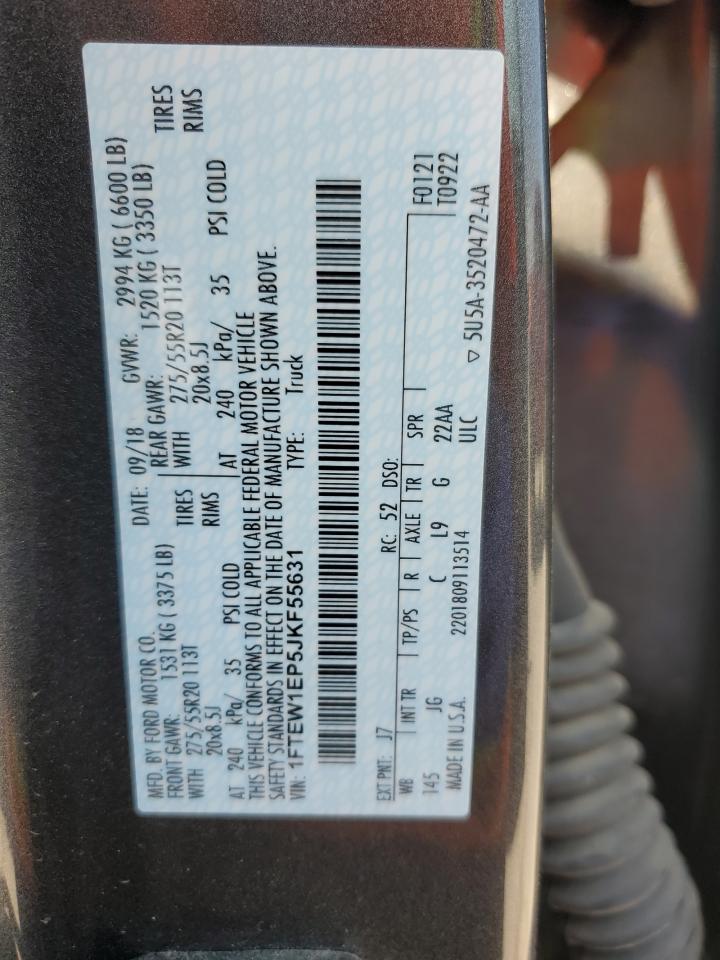 1FTEW1EP5JKF55631 2018 Ford F150 Supercrew