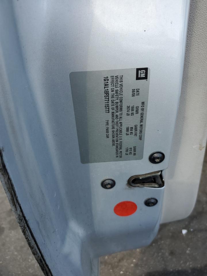 1G1AL18F577115777 2007 Chevrolet Cobalt Lt