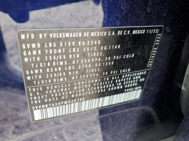 2023 Volkswagen Tiguan Se VIN: 3VVNB7AX9PM035195 Lot: 60974794