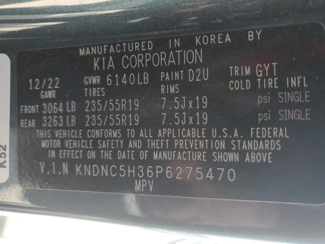 2023 Kia Carnival Ex VIN: KNDNC5H36P6275470 Lot: 60025124