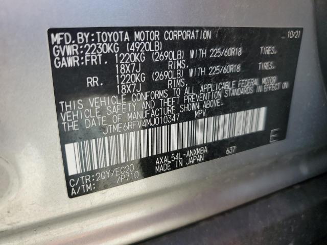 2021 Toyota Rav4 Xse VIN: JTME6RFV4MJ010347 Lot: 56291534