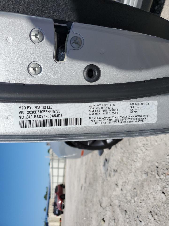 2C3CDZJG5PH605725 2023 Dodge Challenger Gt