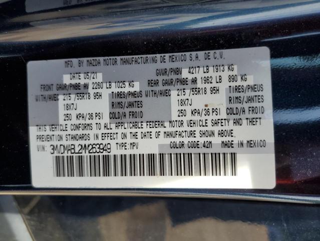 2021 Mazda Cx-30 Select VIN: 3MVDMABL2MM263949 Lot: 58836404