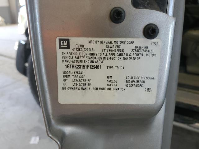 2001 GMC Sierra K2500 Heavy Duty VIN: 1GTHK23151F129461 Lot: 59407244