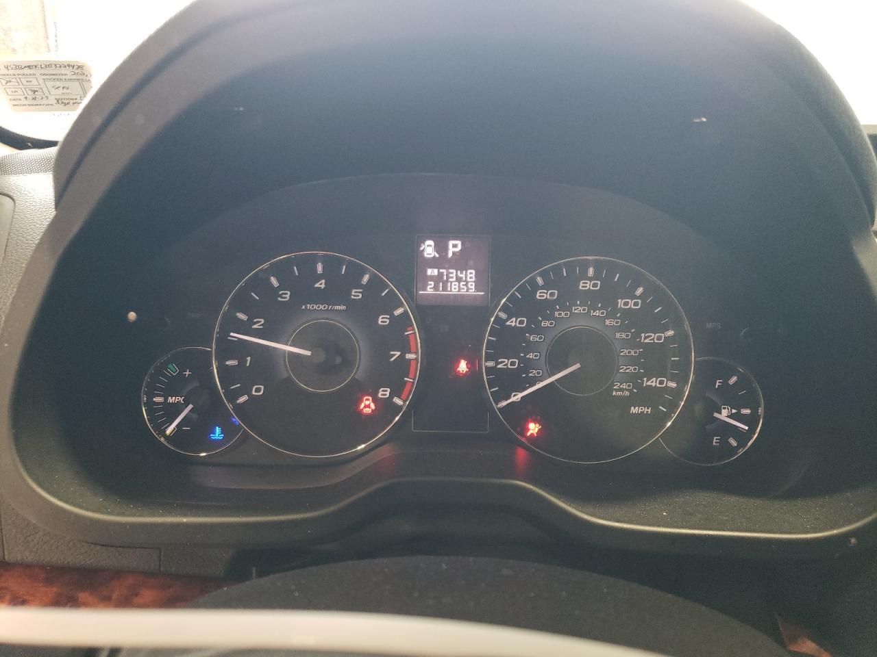 4S3BMBK63B3229428 2011 Subaru Legacy 2.5I Limited