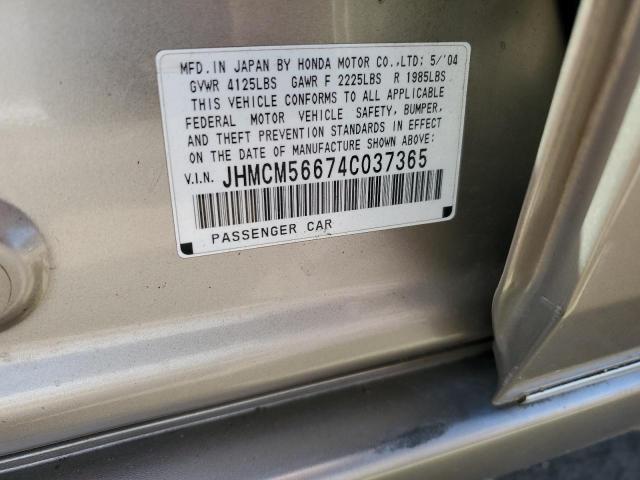 2004 Honda Accord Ex VIN: JHMCM56674C037365 Lot: 60952514
