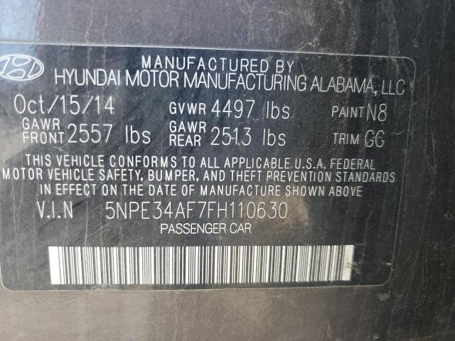 2015 Hyundai Sonata Sport VIN: 5NPE34AF7FH110630 Lot: 58138994