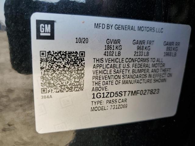 VIN 1G1ZD5ST7MF027823 2021 CHEVROLET MALIBU no.12