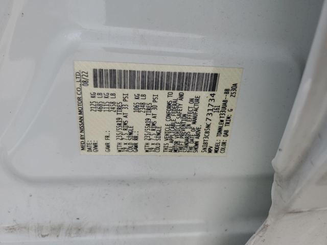 2022 Nissan Rogue Sl VIN: 5N1BT3CB5NC731734 Lot: 59900694