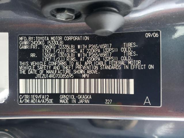 2007 Toyota 4Runner Sr5 VIN: JTEZU14R070085695 Lot: 57438174