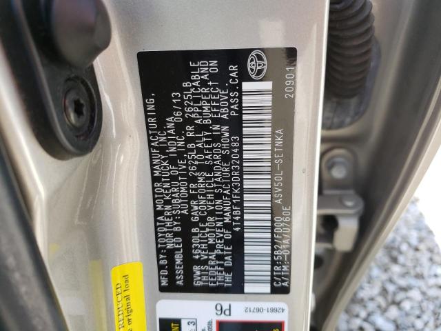 VIN 4T4BF1FK3DR320483 2013 Toyota Camry, L no.13