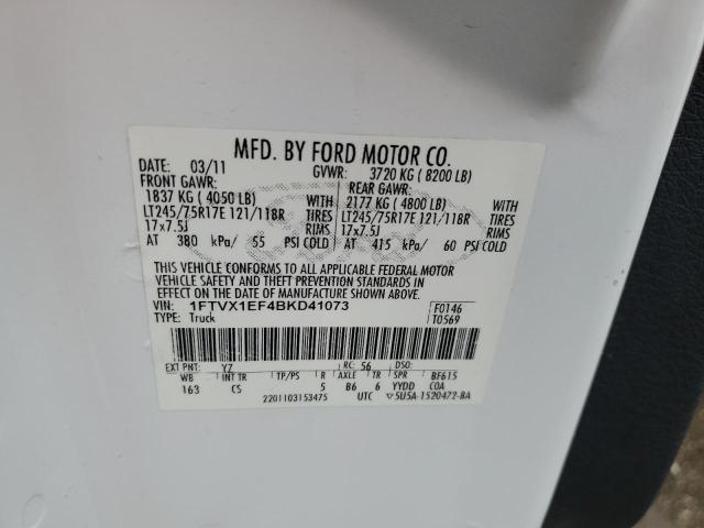 2011 Ford F150 Super Cab VIN: 1FTVX1EF4BKD41073 Lot: 61050414