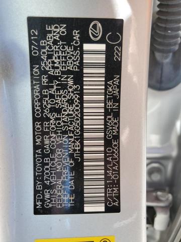 2013 Lexus Es 350 VIN: JTHBK1GG5D2009913 Lot: 57487034