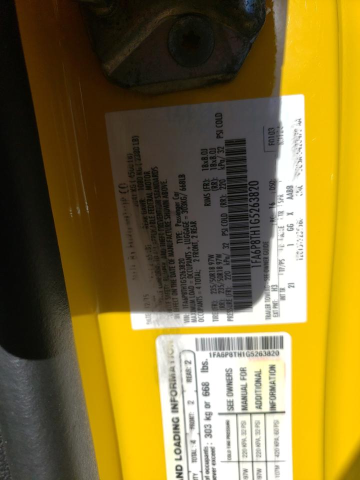 1FA6P8TH1G5263820 2016 Ford Mustang