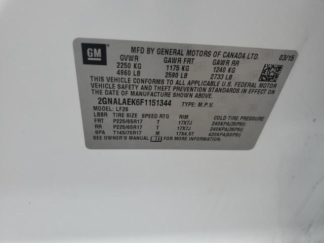 2015 Chevrolet Equinox Ls VIN: 2GNALAEK6F1151344 Lot: 59553484