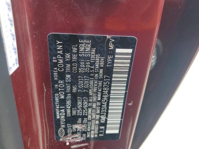 2017 Hyundai Tucson Limited VIN: KM8J33A45HU487517 Lot: 56672464