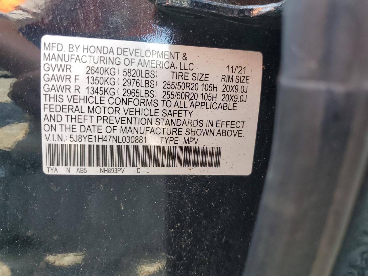 5J8YE1H47NL030881 2022 Acura Mdx Technology
